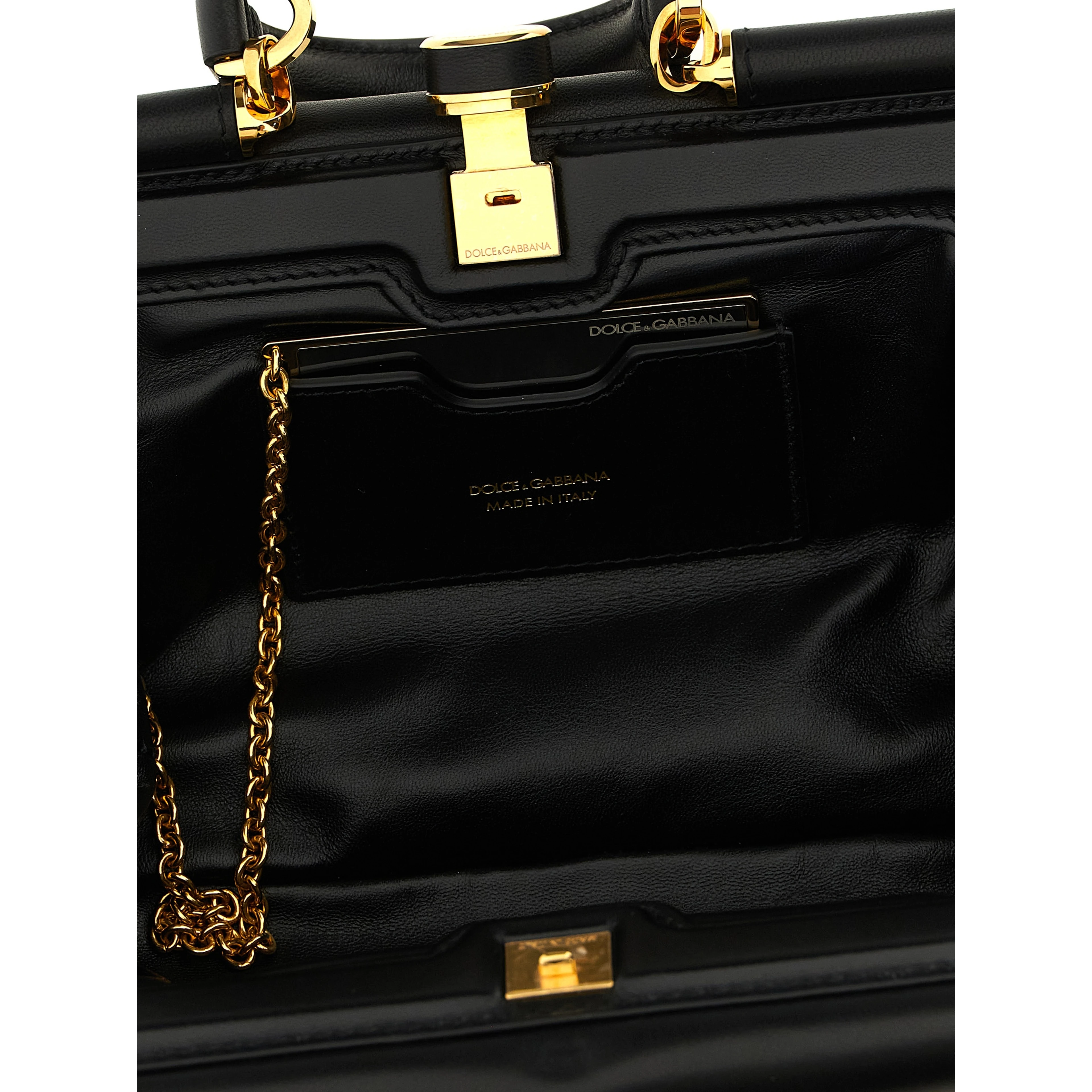Black Lamb Leather Handbag