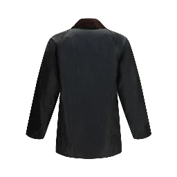 Black Cotton Full-Length Jacket