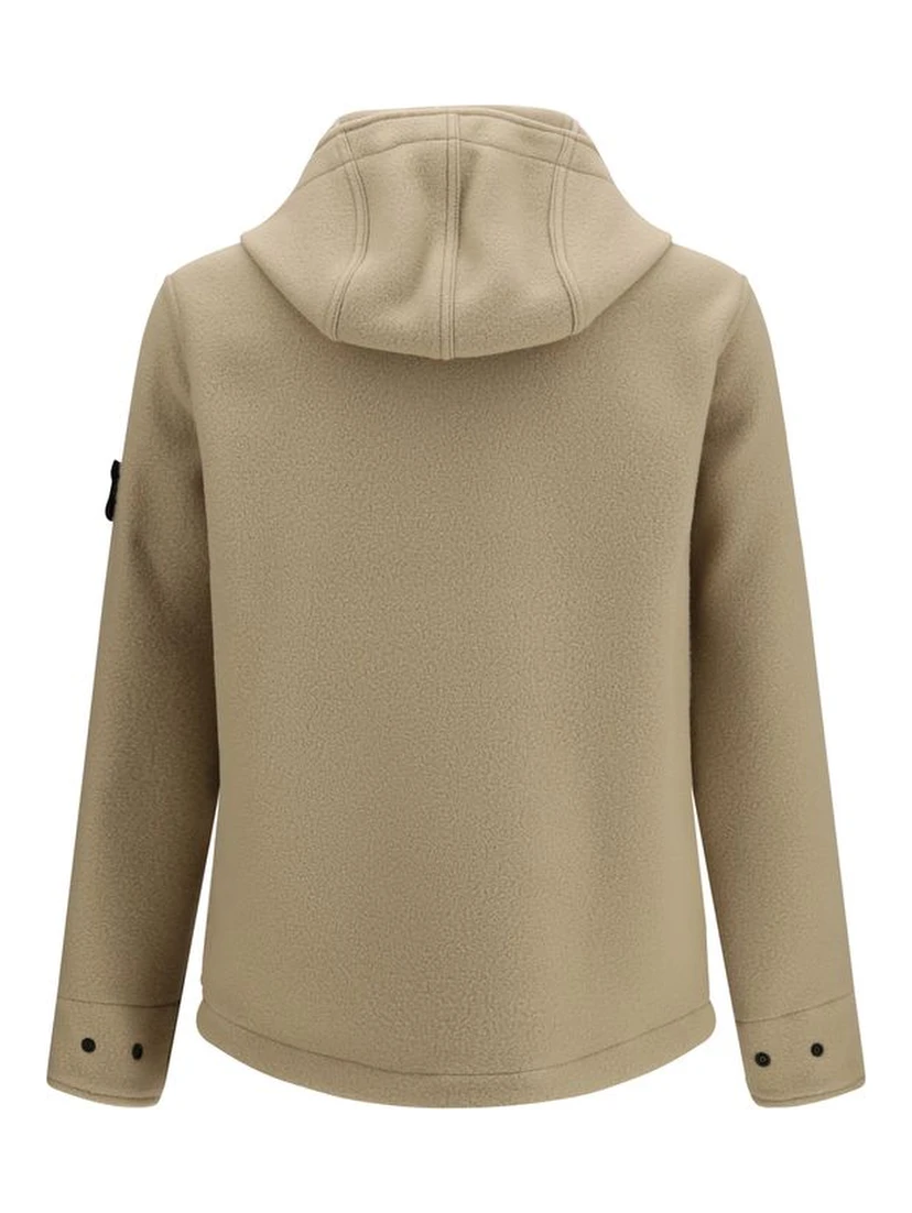 Beige Wool Oves Aries Full-Length Jacket