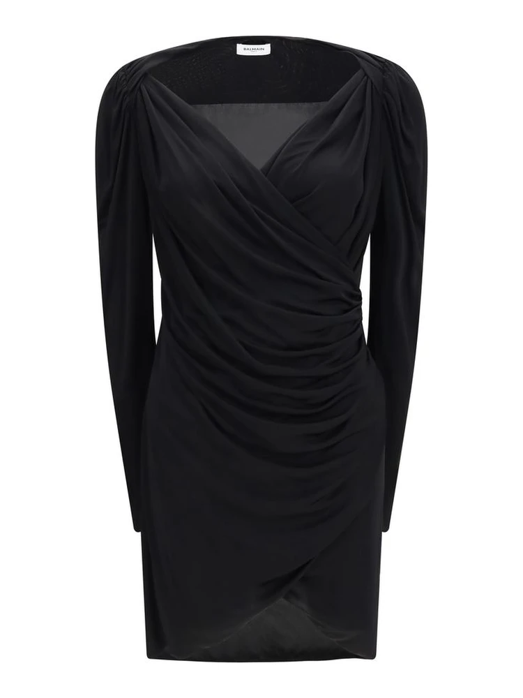 Black Viscose Casual Dress
