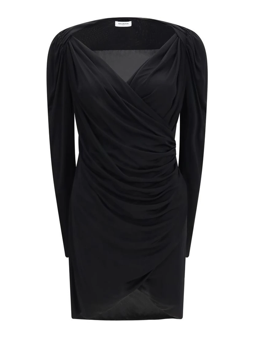Black Viscose Casual Dress