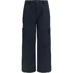 Black Cotton Cargo Pants