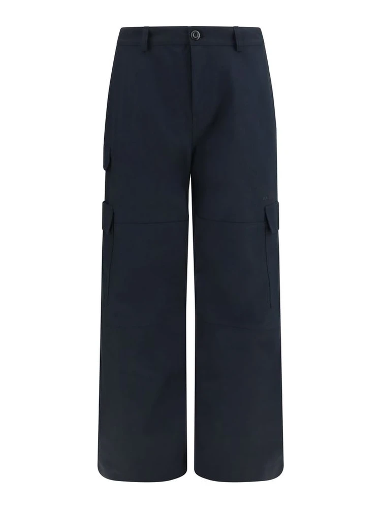 Black Cotton Cargo Pants