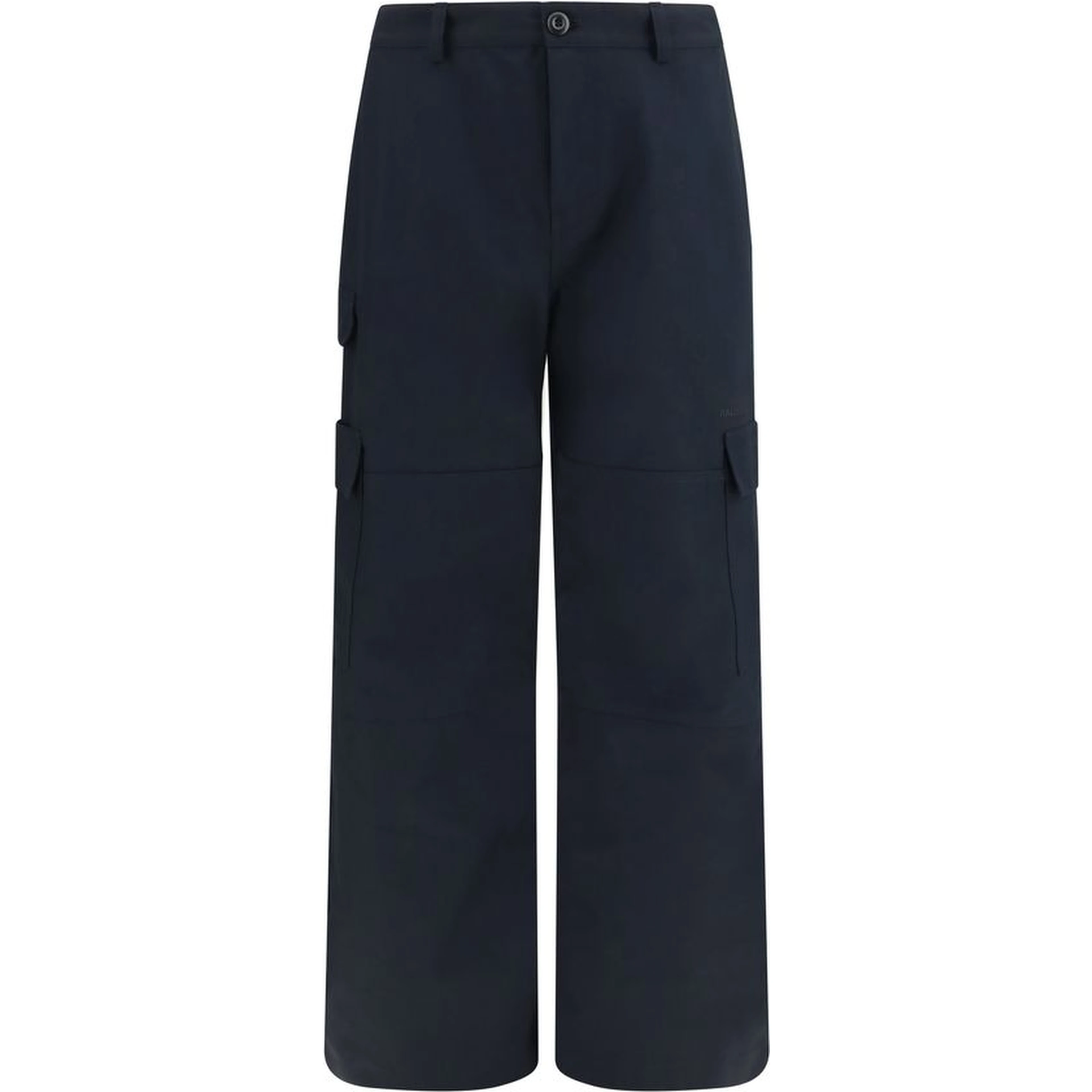 Black Cotton Cargo Pants
