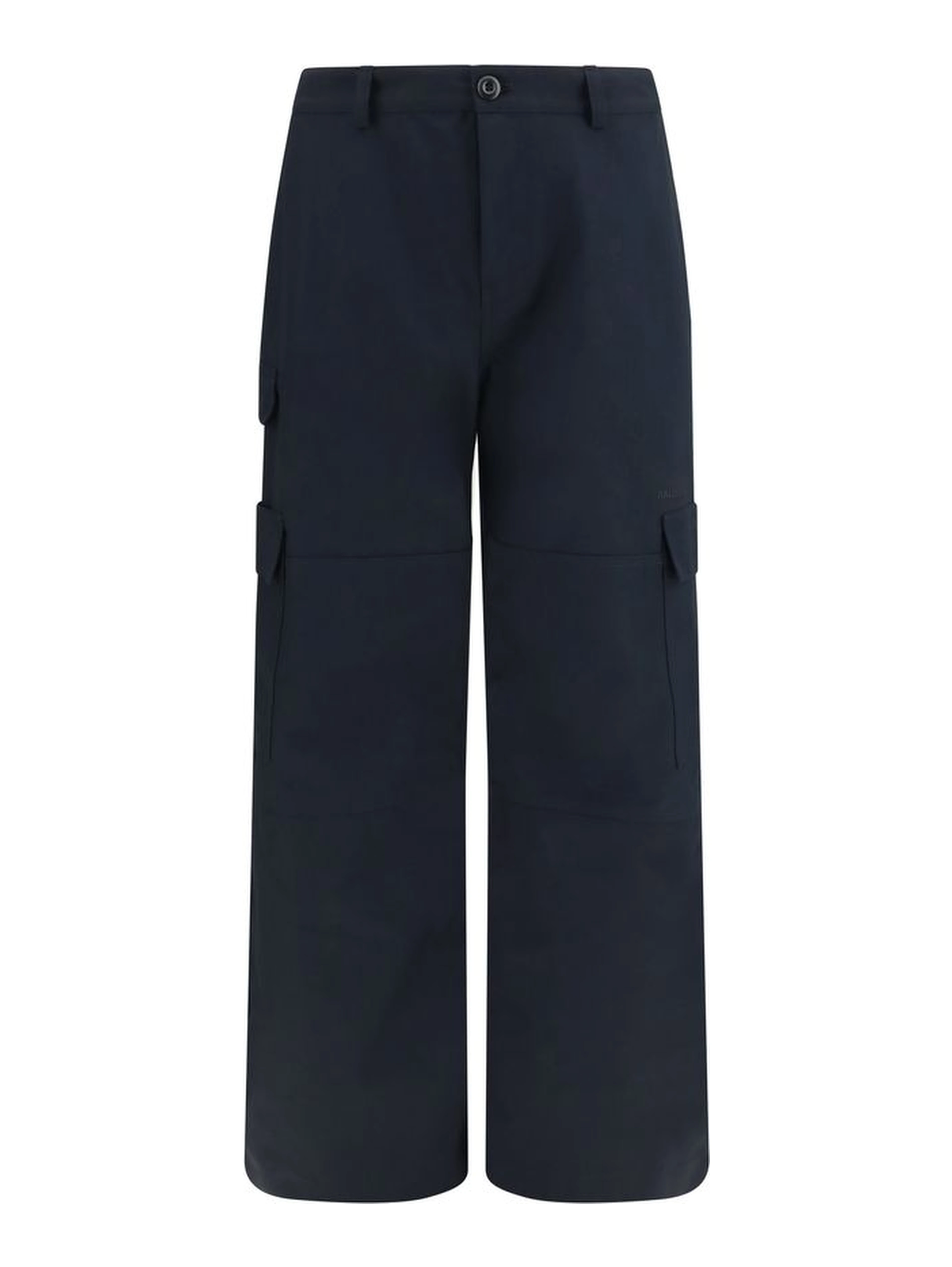 Black Cotton Cargo Pants