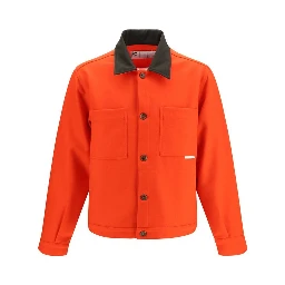 Red Wool Oves Aries Full-Length Jacket