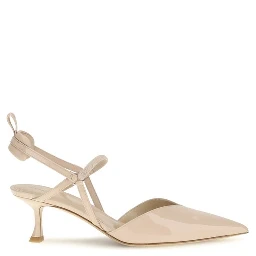 Beige Calf Leather Bos Taurus Pumps