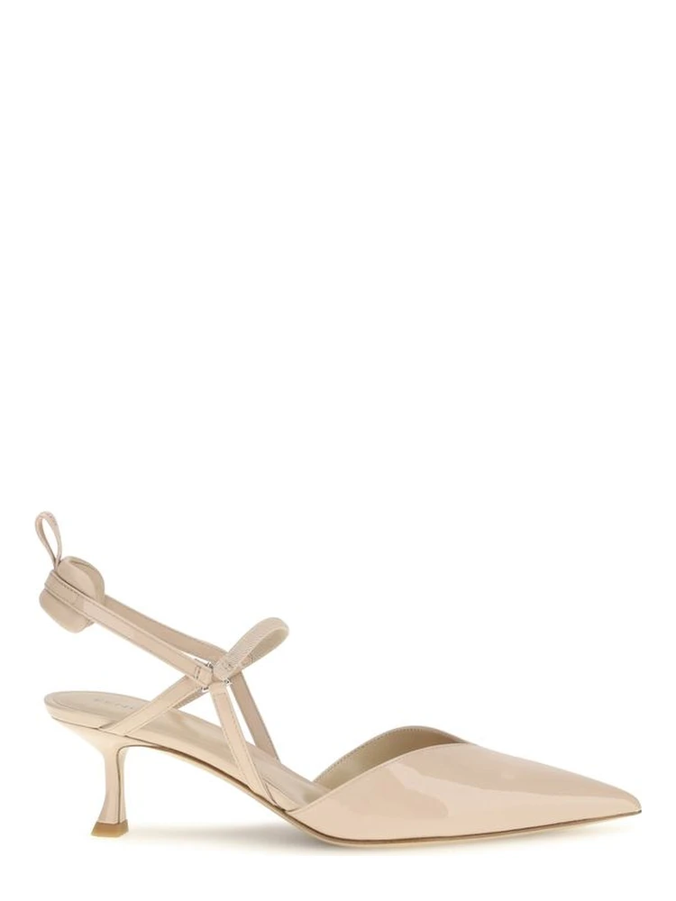 Beige Calf Leather Bos Taurus Pumps