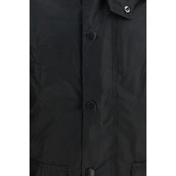 Black Cotton Full-Length Jacket