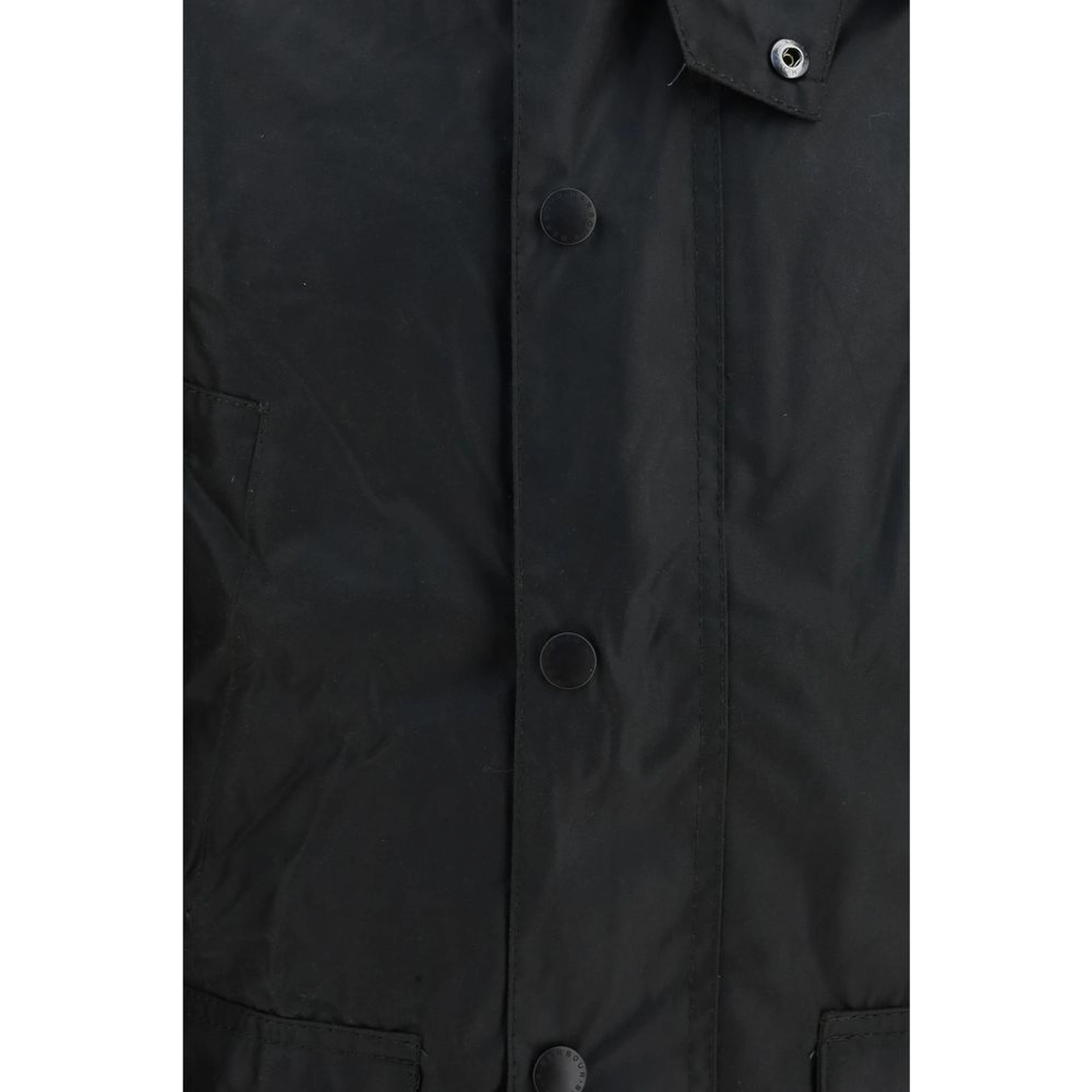 Black Cotton Full-Length Jacket
