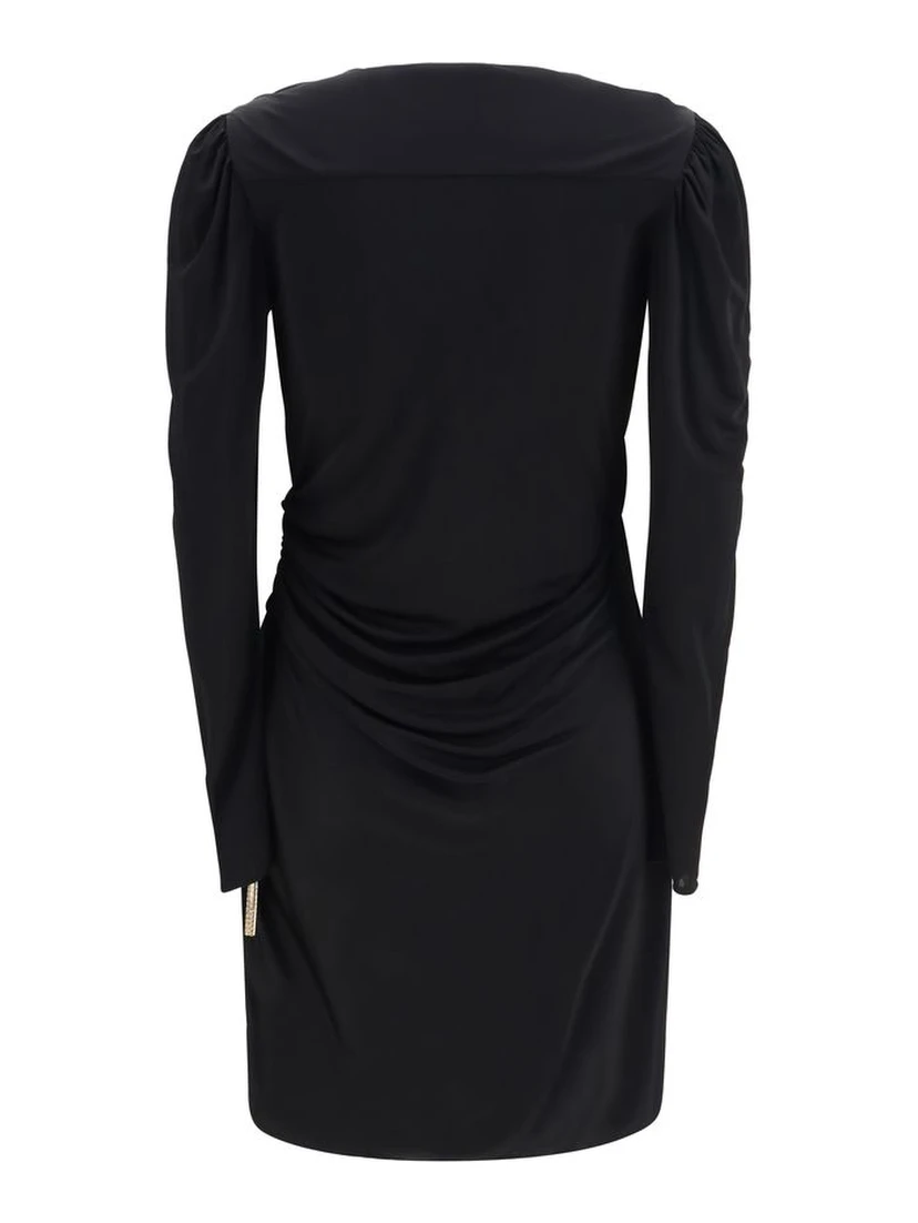 Black Viscose Casual Dress