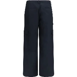 Black Cotton Cargo Pants