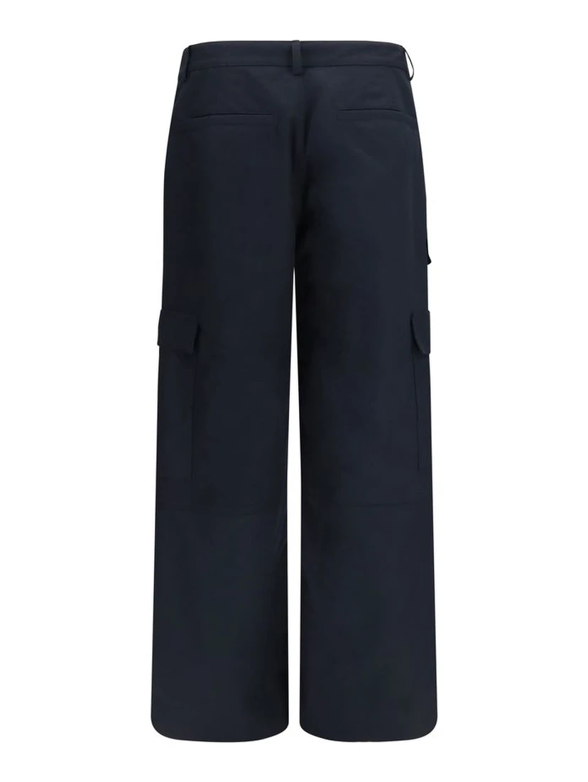 Black Cotton Cargo Pants