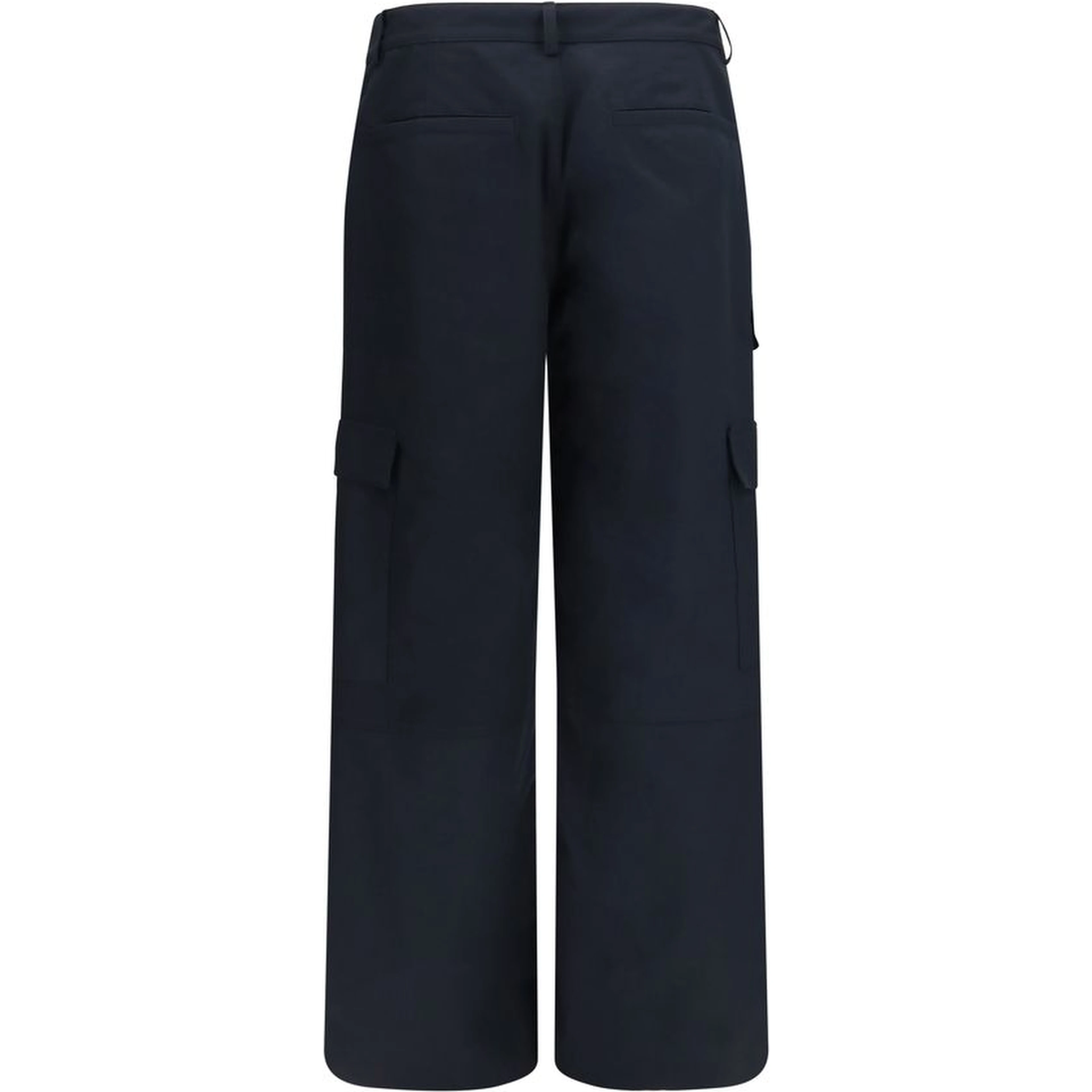 Black Cotton Cargo Pants