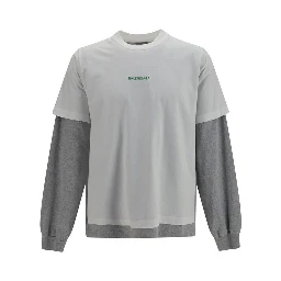 White Cotton Long Sleeve T-Shirt