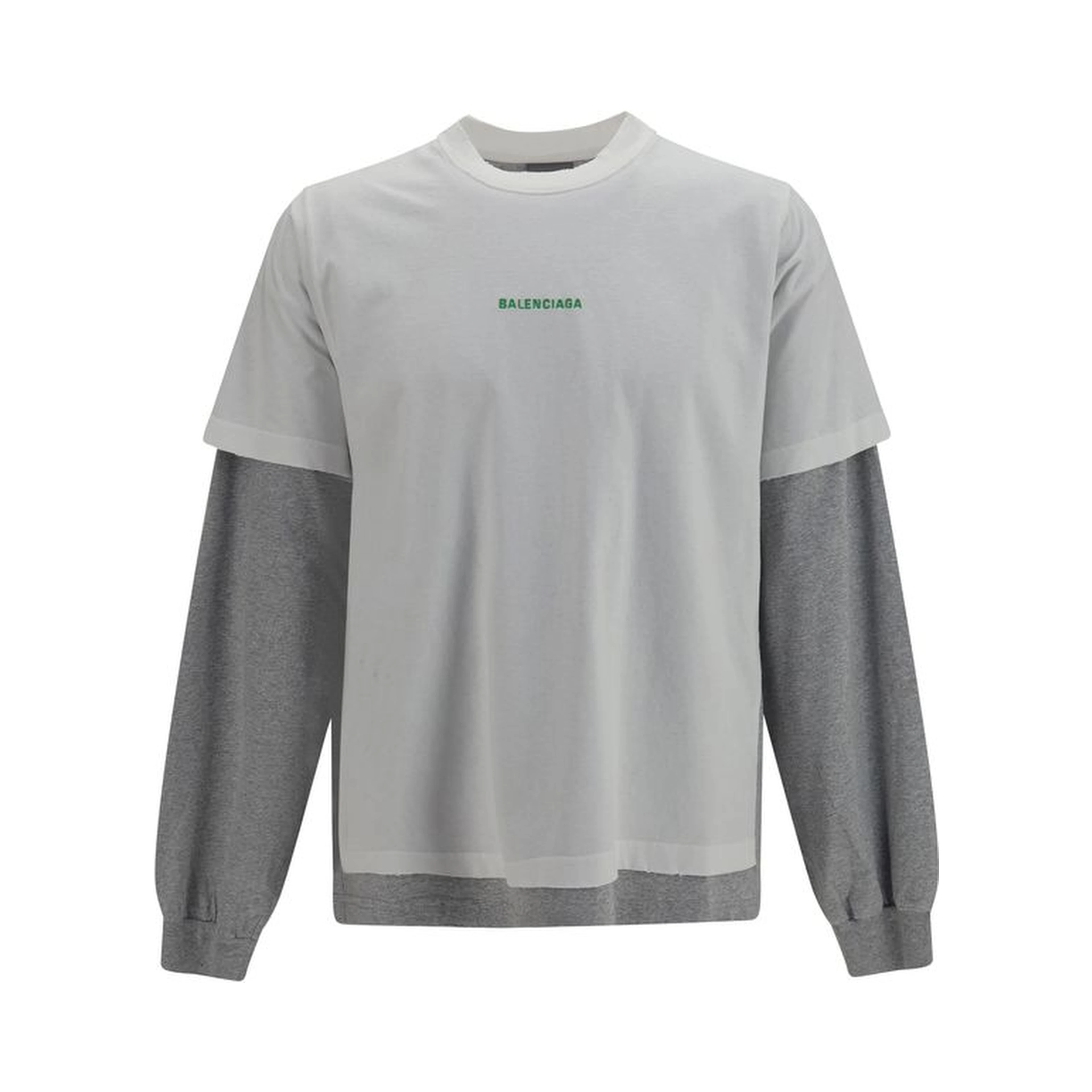 White Cotton Long Sleeve T-Shirt