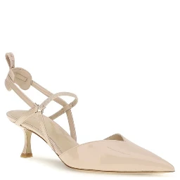 Beige Calf Leather Bos Taurus Pumps