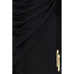 فستان كاجوال أسود من الفسكوز