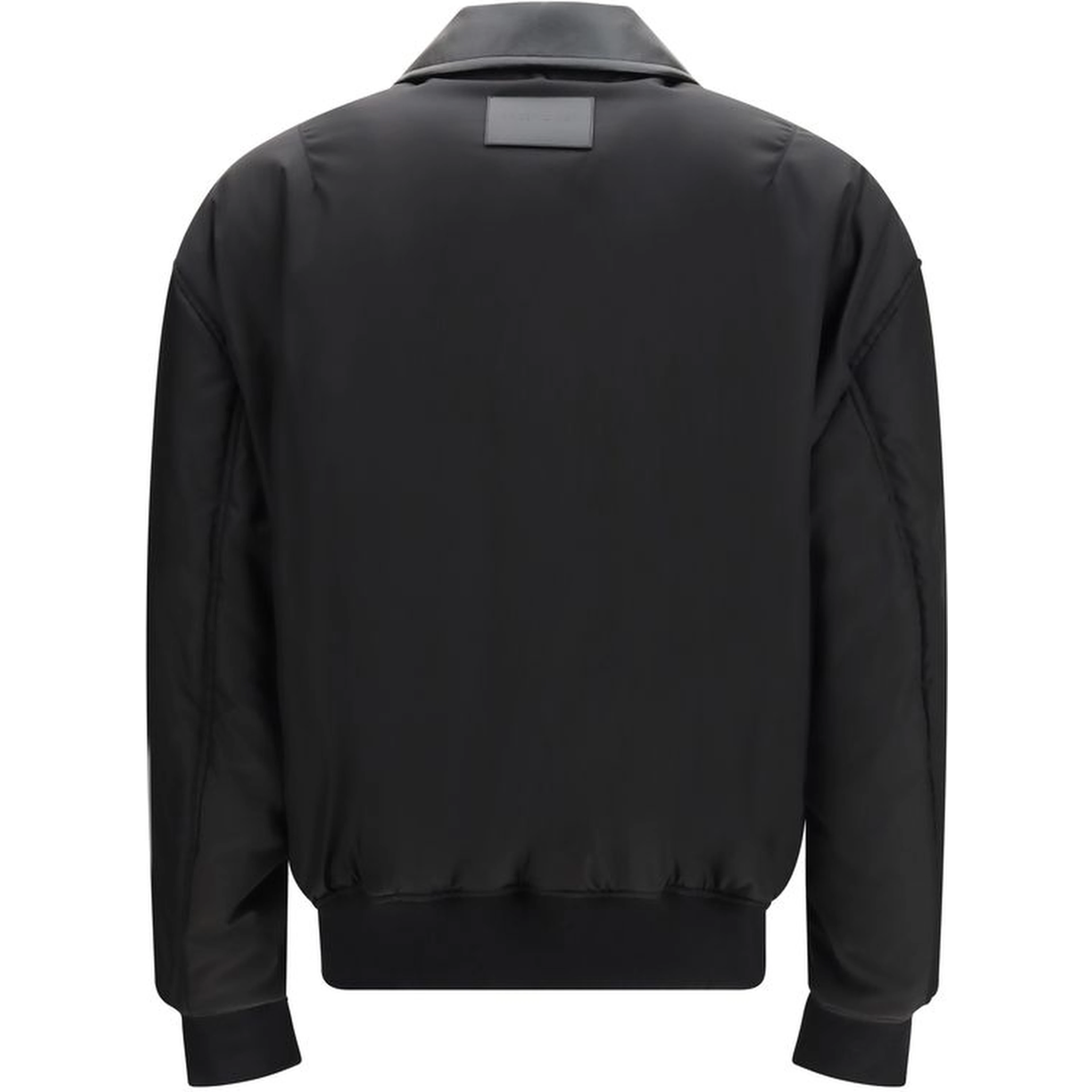 Black Nylon Bomber