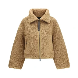 Beige Polyester Shell Jacket