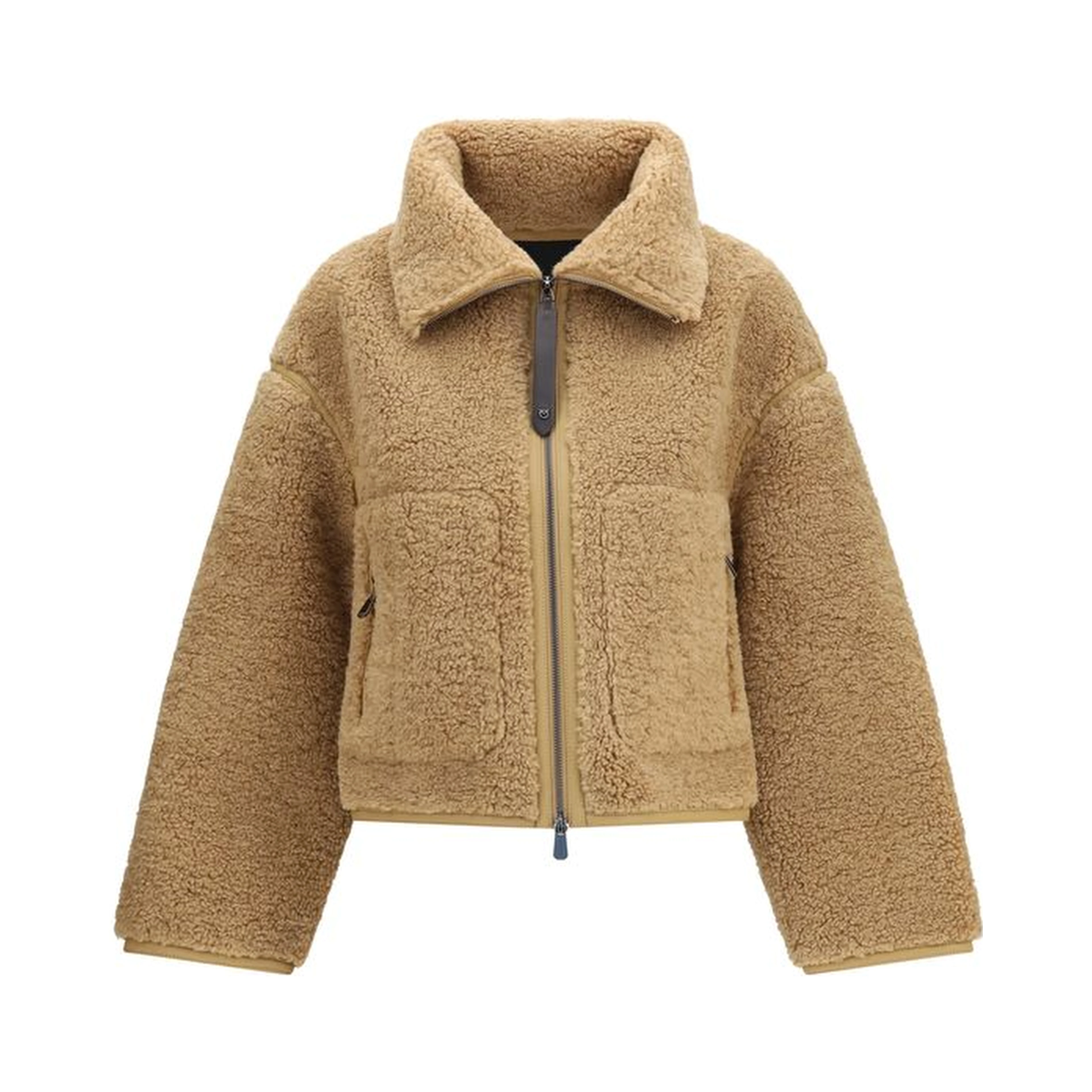 Beige Polyester Shell Jacket