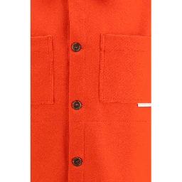 Red Wool Oves Aries Full-Length Jacket