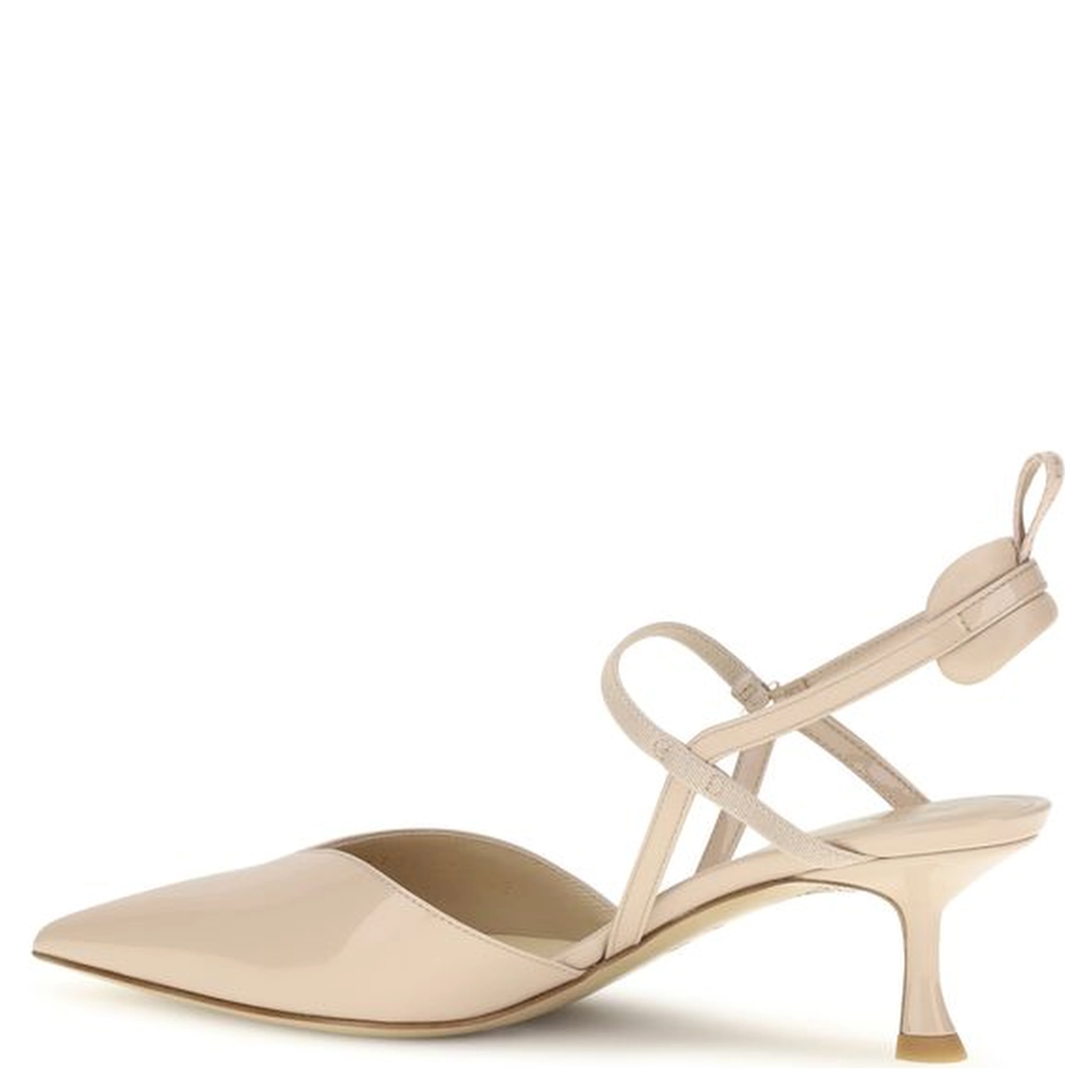 Beige Calf Leather Bos Taurus Pumps
