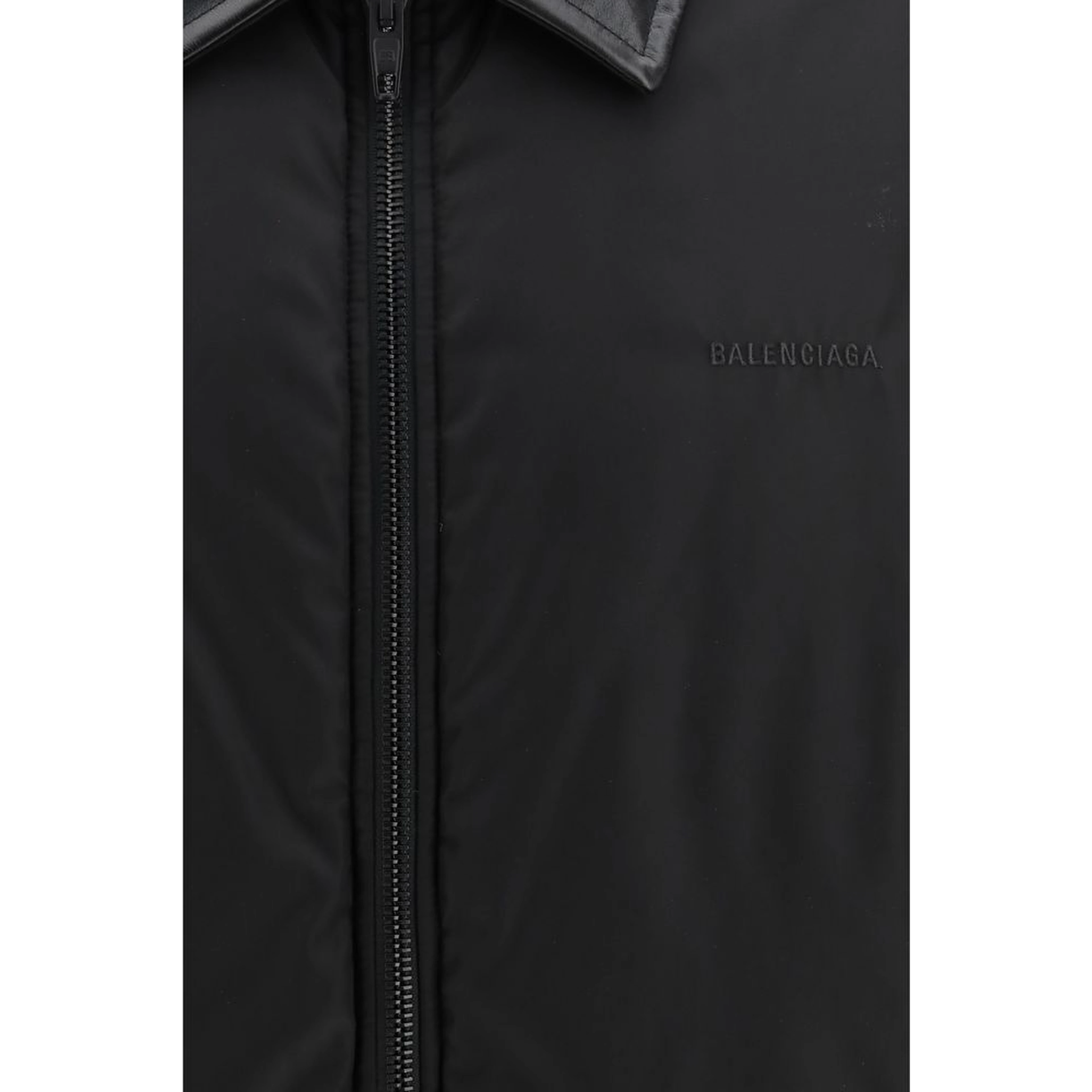 Black Nylon Bomber
