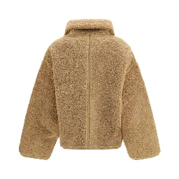 Beige Polyester Shell Jacket