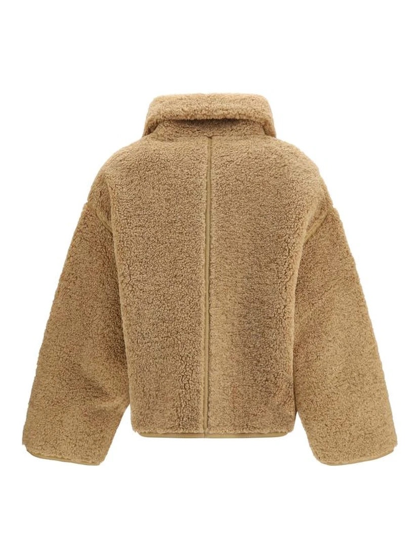 Beige Polyester Shell Jacket