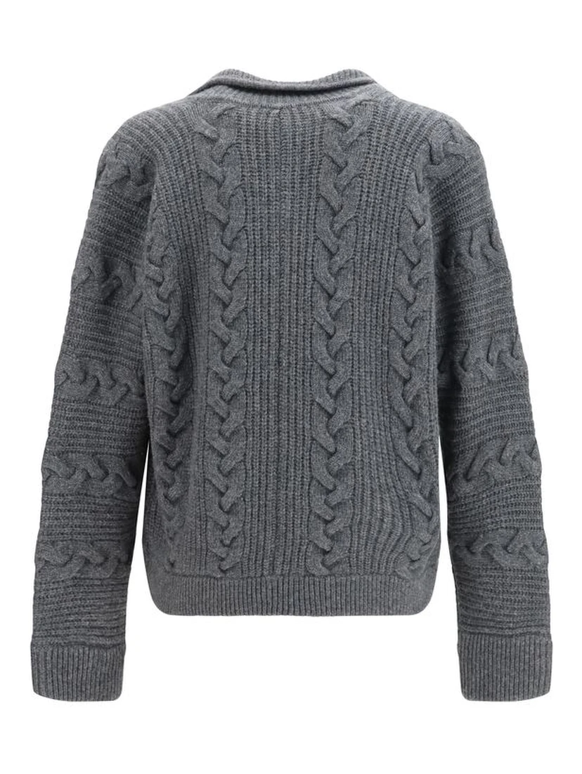 Gray Wool Oves Aries Cardigan