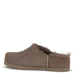 Brown Nubuc Leather Clogs