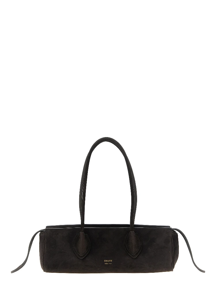 Brown Calfskin Shoulder Bag