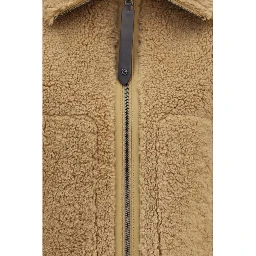Beige Polyester Shell Jacket
