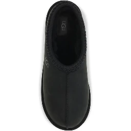 Black Nubuc Leather Clogs