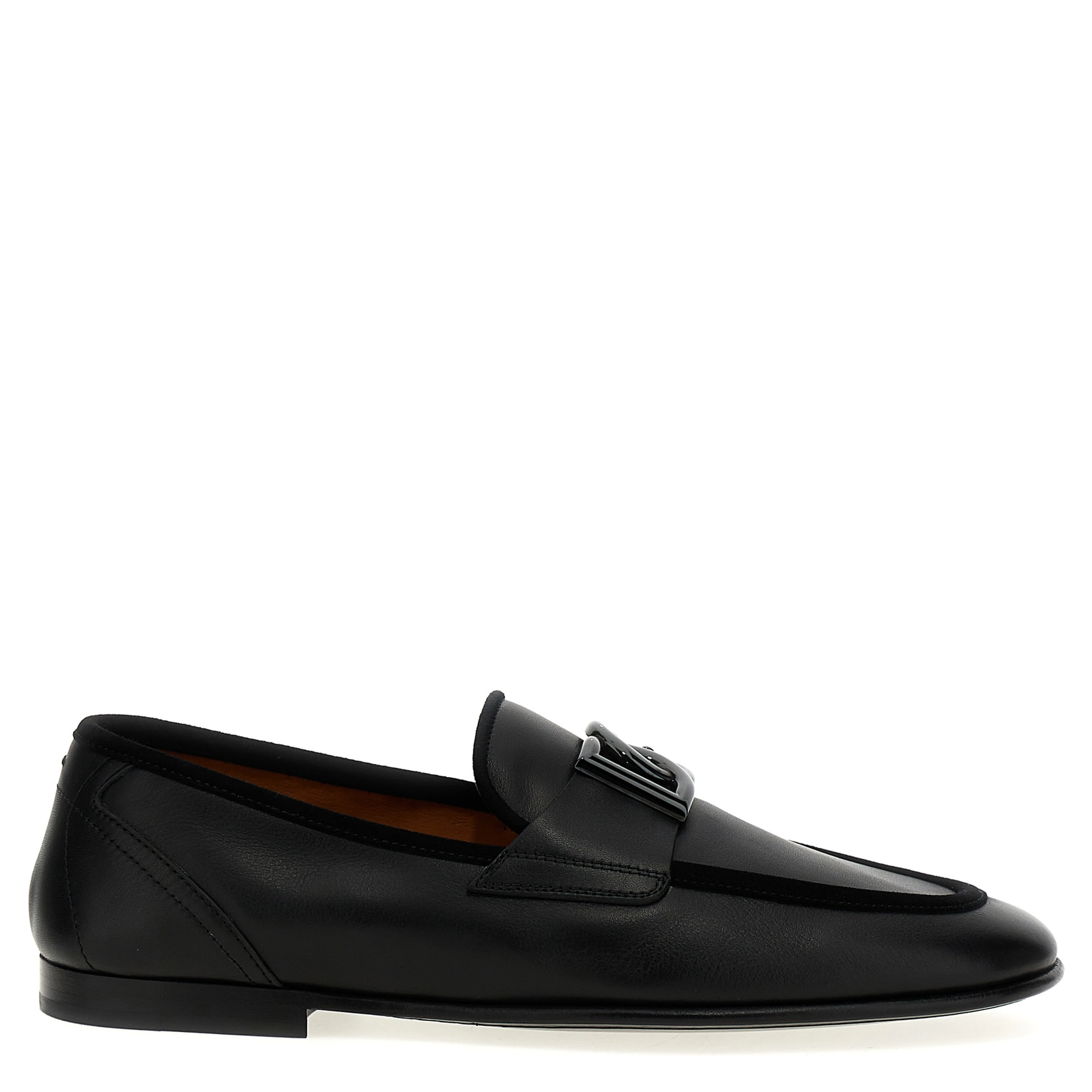 Black Calfskin Slip-On Loafers