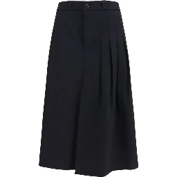 Black Wool Oves Aries Midi Skirt
