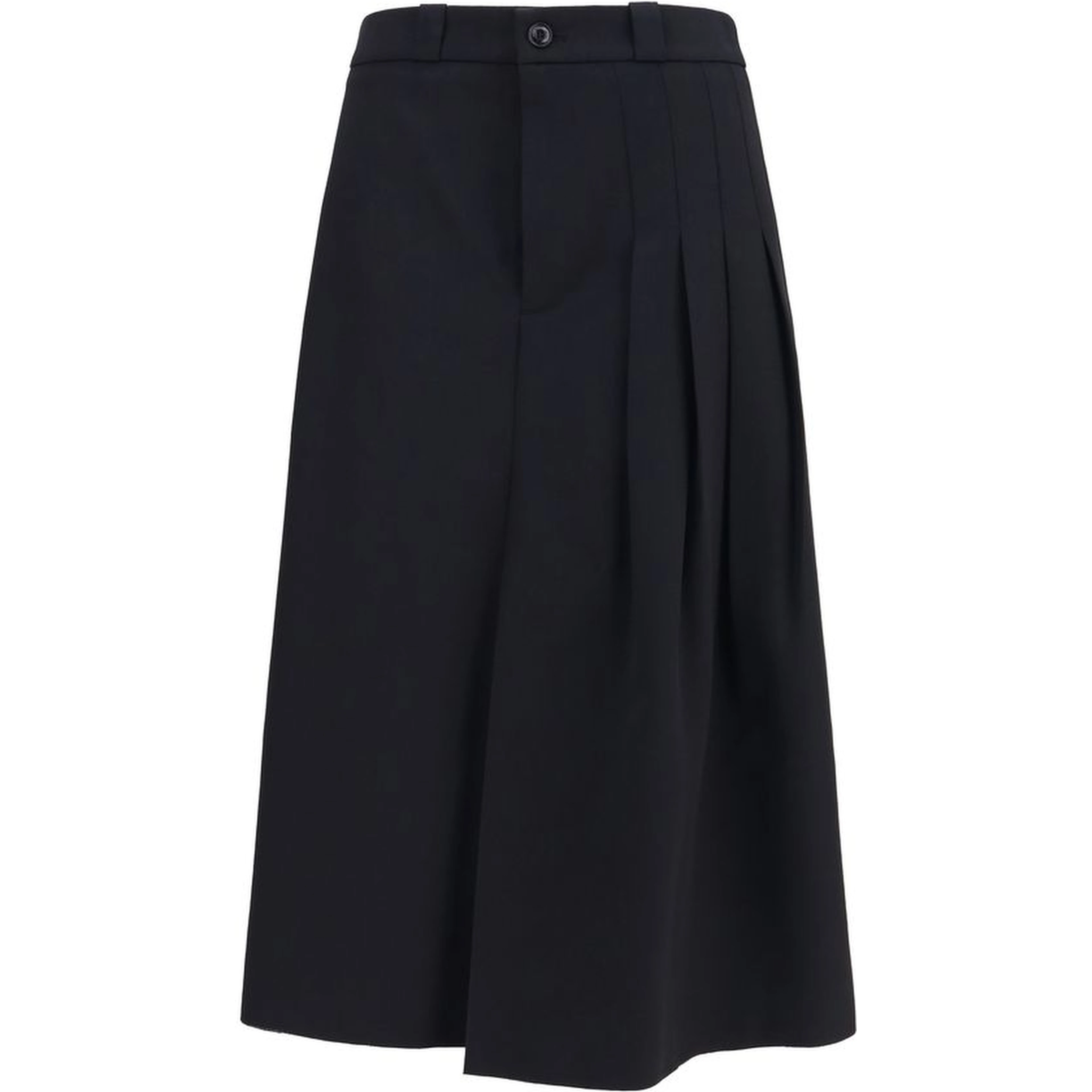 Black Wool Oves Aries Midi Skirt