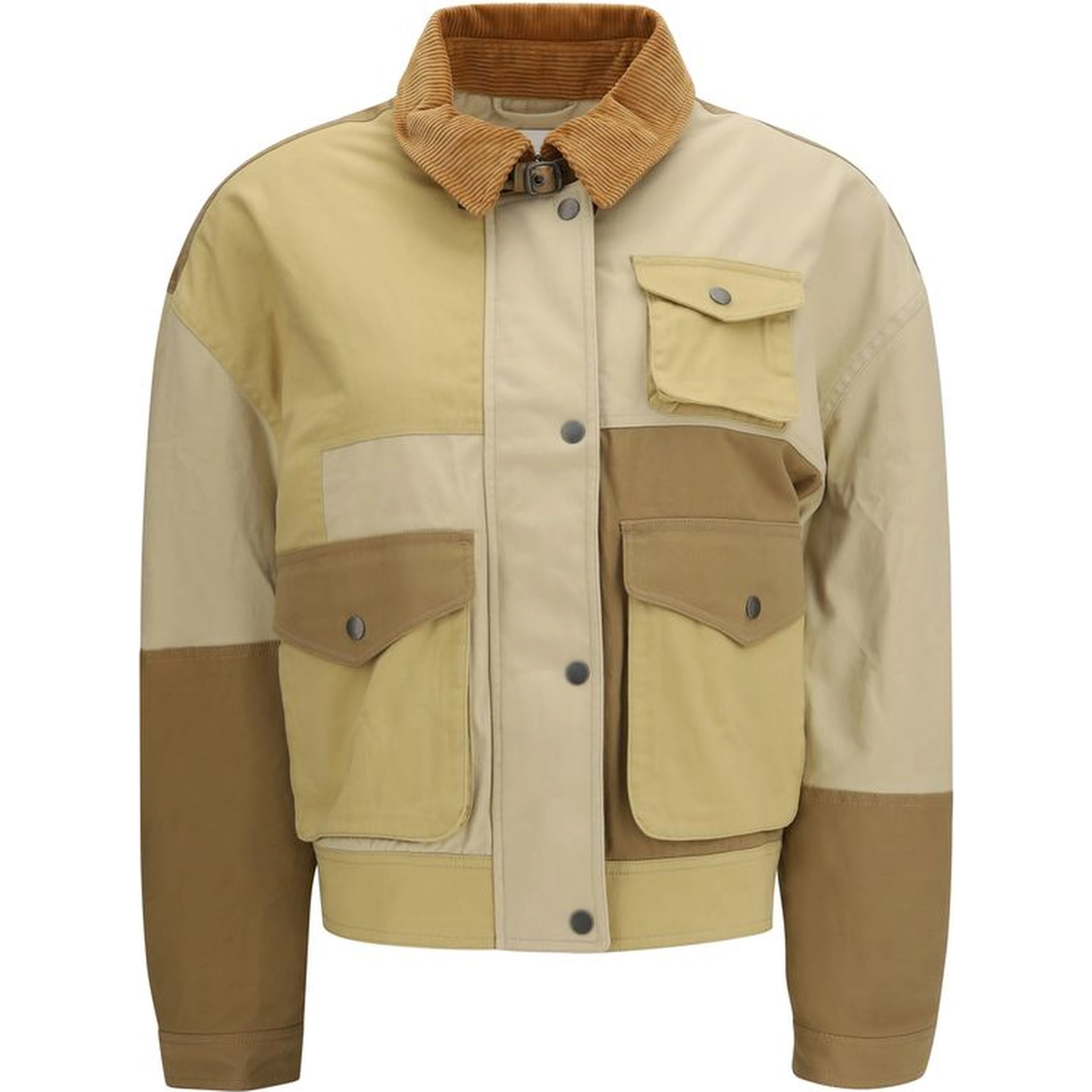 Beige Cotton Full-Length Jacket