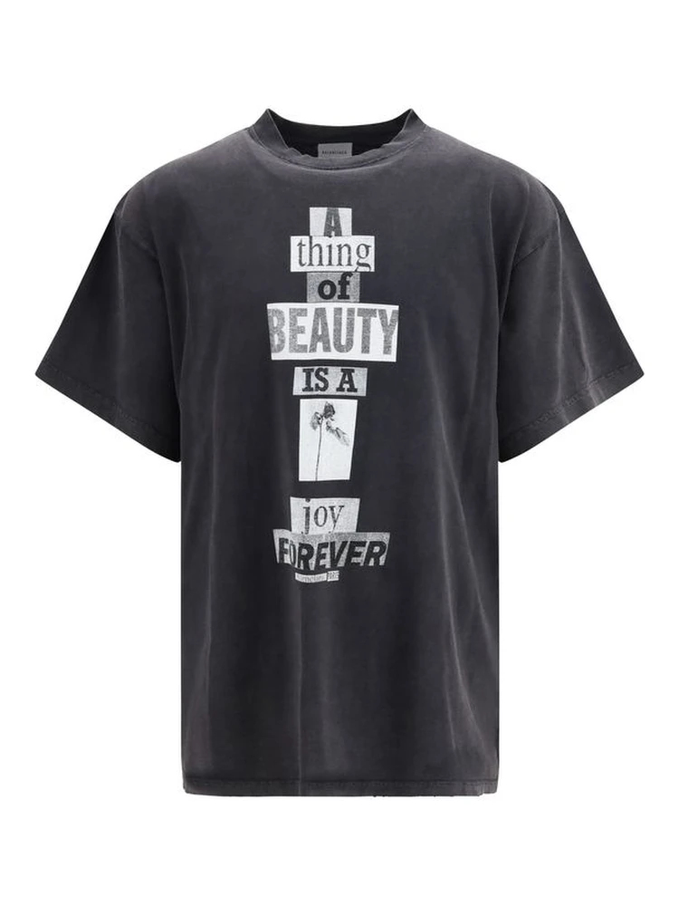 Gray Cotton T-Shirt