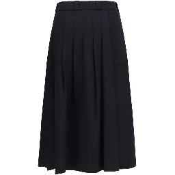 Black Wool Oves Aries Midi Skirt