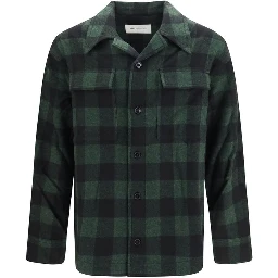 Bicolor Wool Oves Aries Pattern Shirt