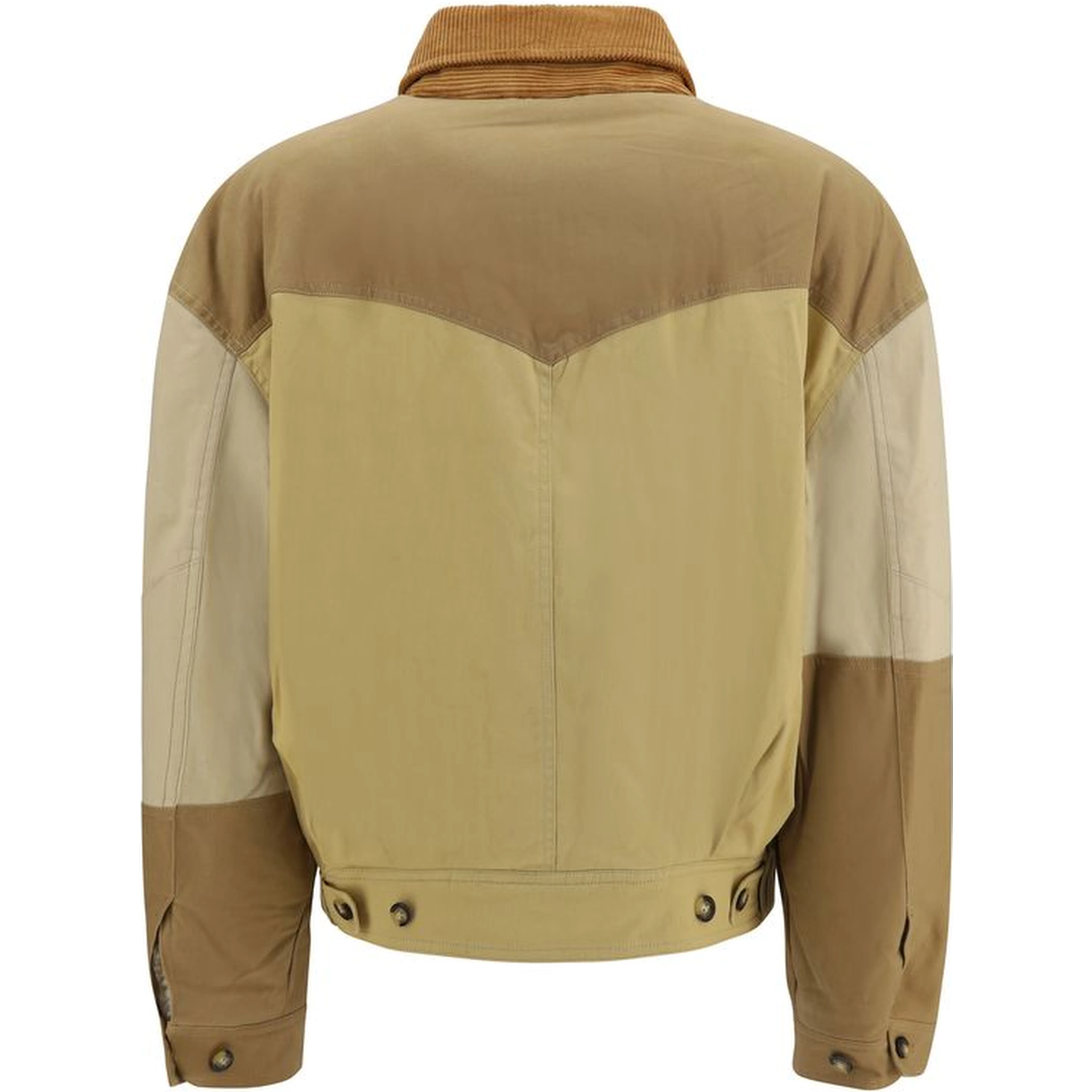 Beige Cotton Full-Length Jacket