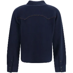 Blue Cashmere Dress Shirt