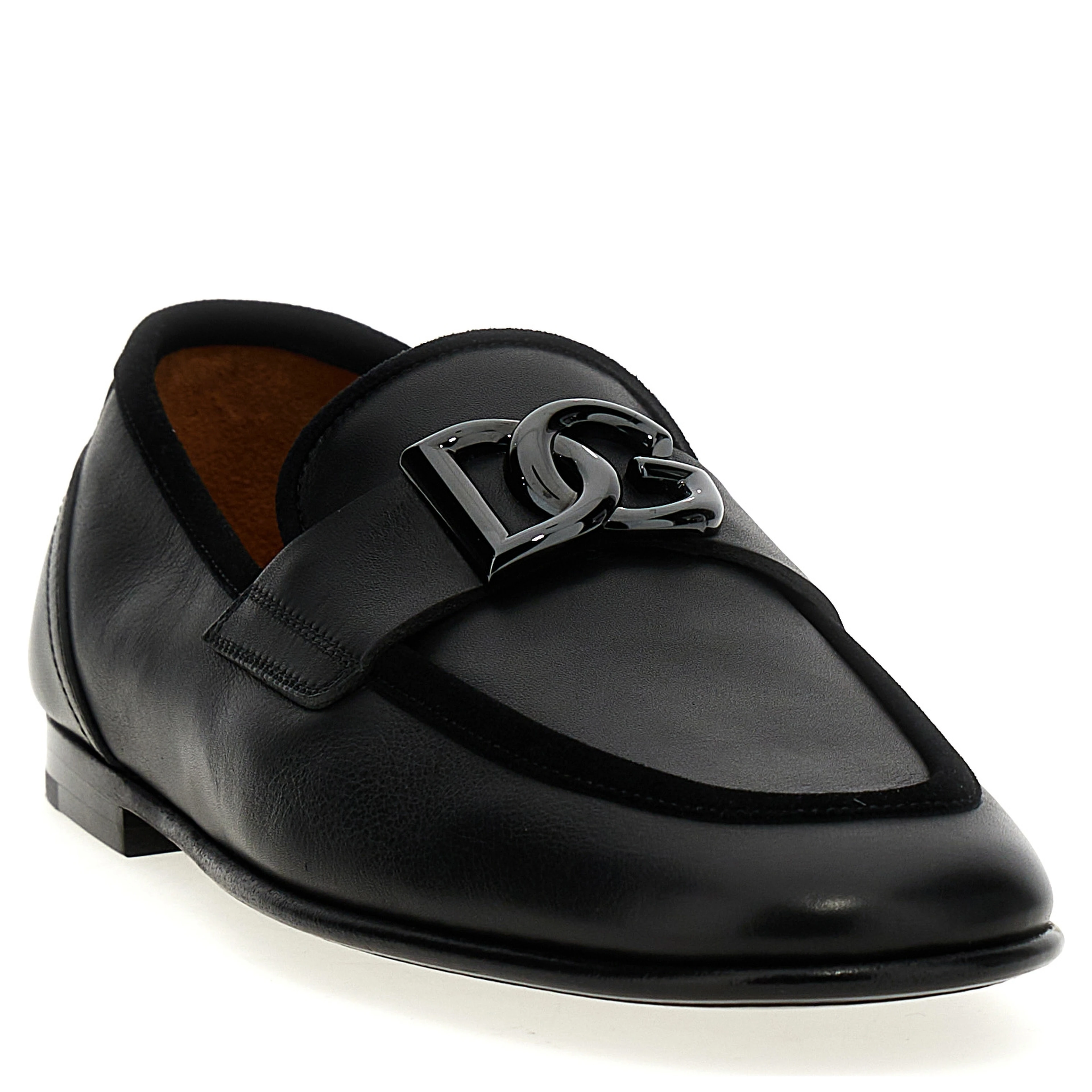 Black Calfskin Slip-On Loafers