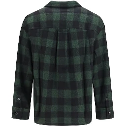 Bicolor Wool Oves Aries Pattern Shirt