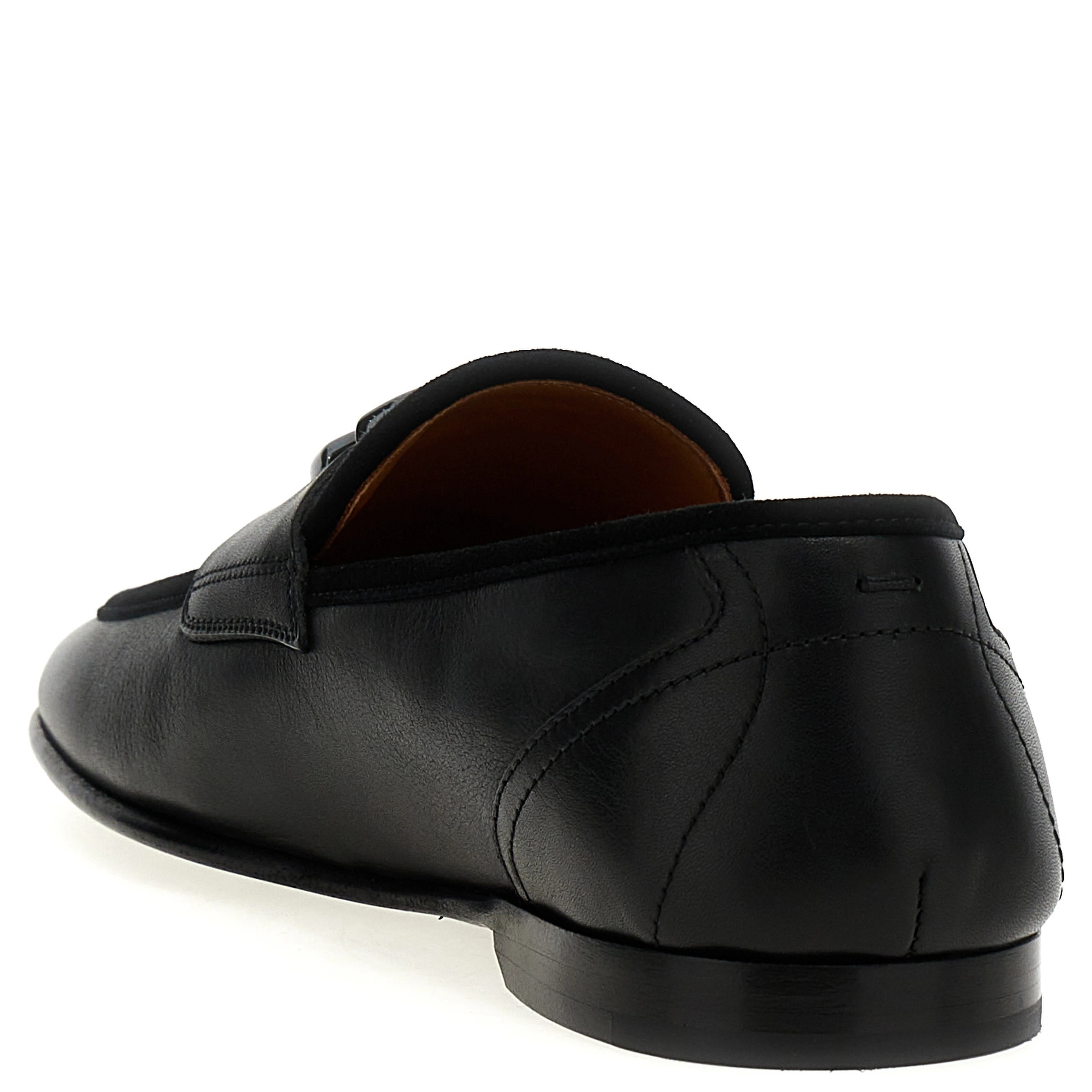 Black Calfskin Slip-On Loafers