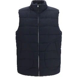 Blue Wool Oves Aries Sleeveless Jacket