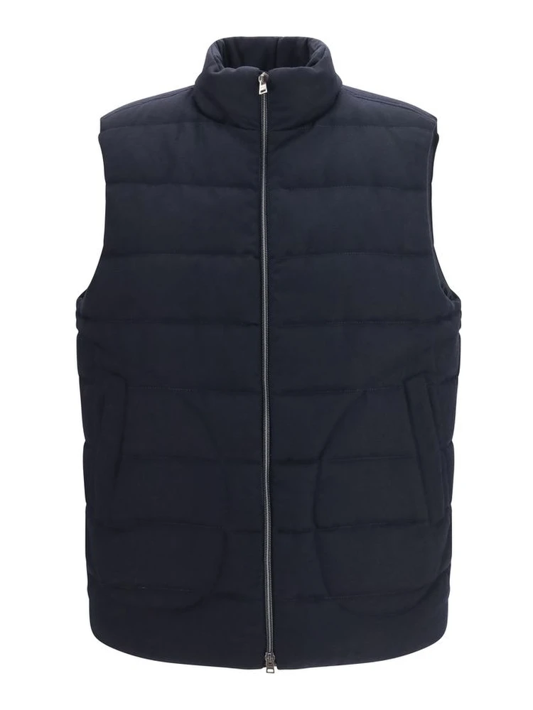 Blue Wool Oves Aries Sleeveless Jacket