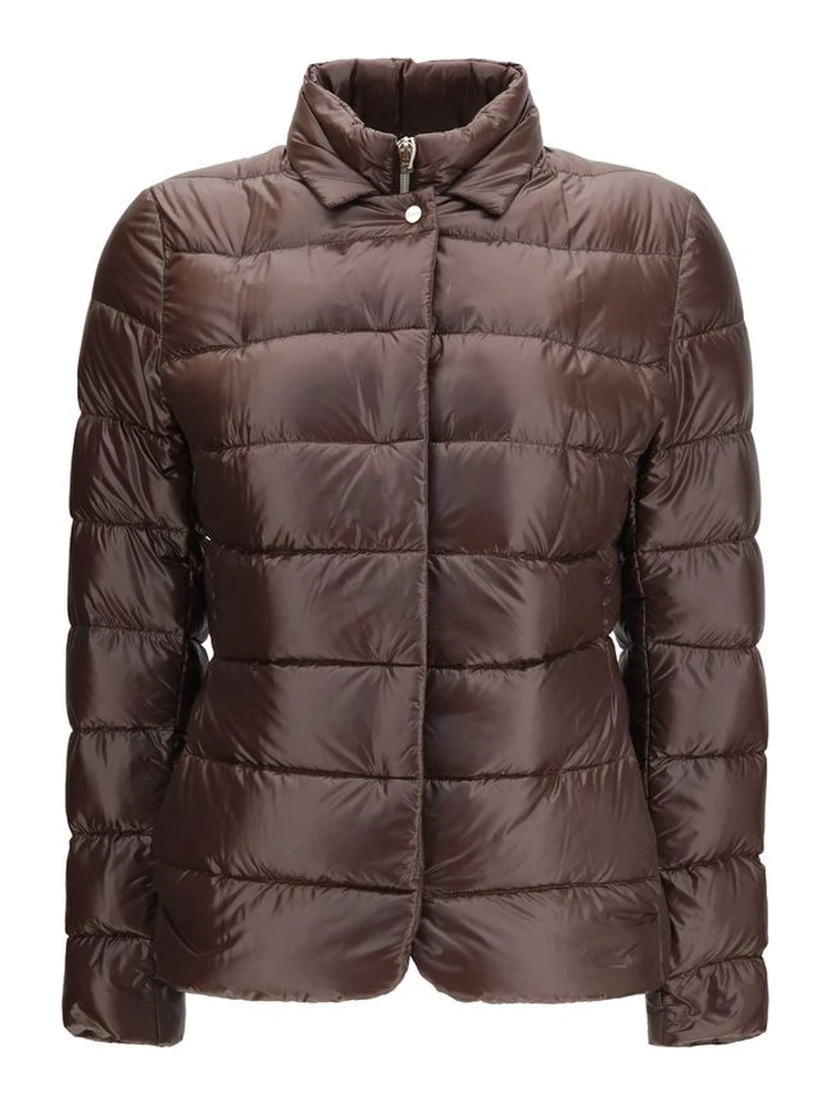Brown Goose Down Full-Length Jacket